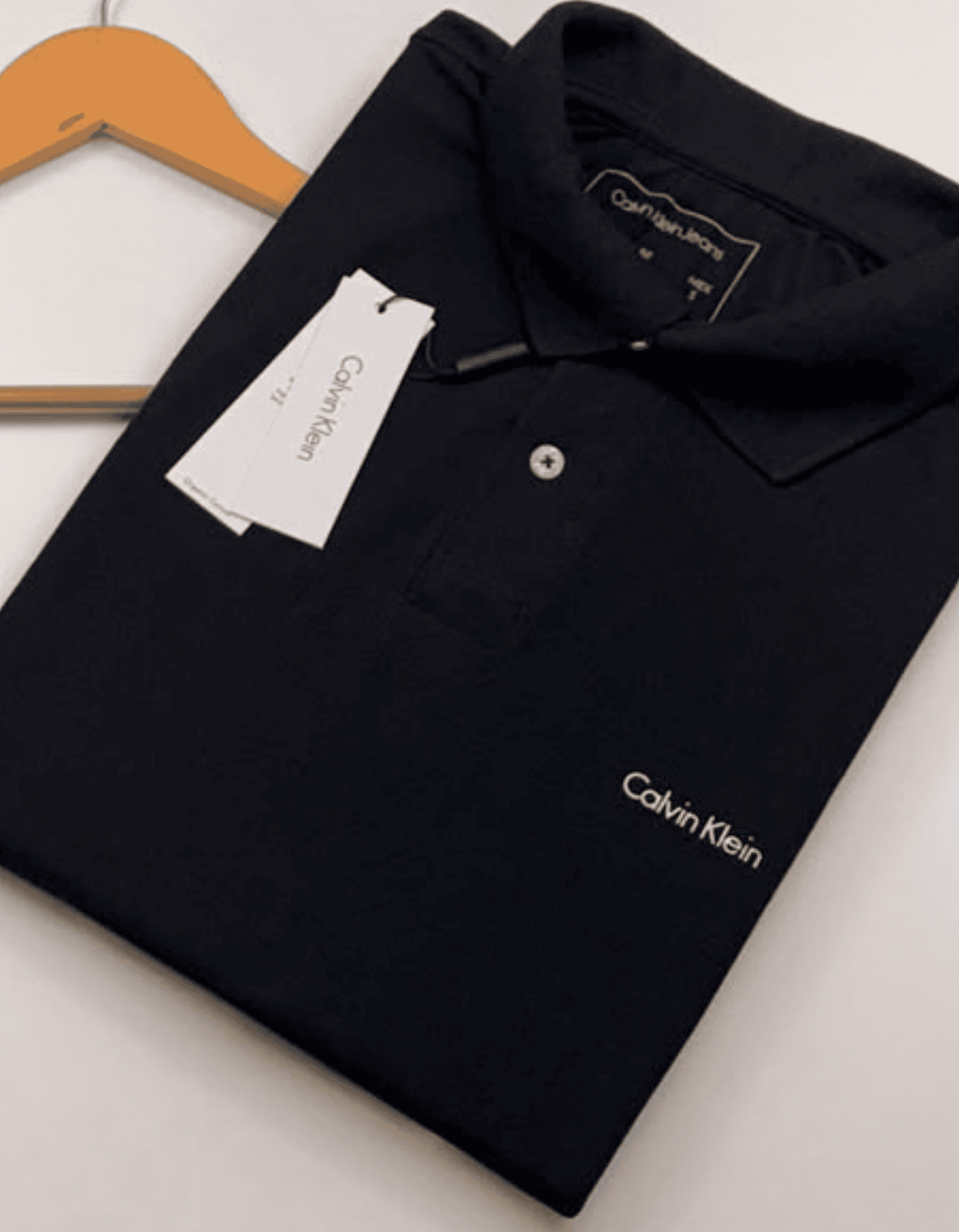 00087.webp Polo Elastic C K J Preta #CP487 - Imagem 1