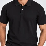 Polo Elastic Minimal Preto #CP492