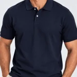 Polo Elastic Minimal Marinho #CP490