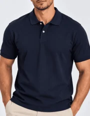 Polo Elastic Minimal Marinho #CP490