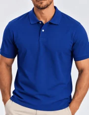 Polo Elastic Minimal Azul #CP489