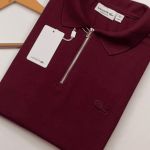 Polo Elastano LAC Zíper Vinho #CP481