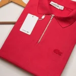 Polo Elastano LAC Zíper Vermelho #CP480
