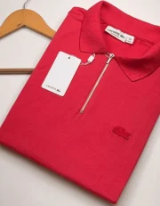Polo Elastano LAC Zíper Vermelho #CP480