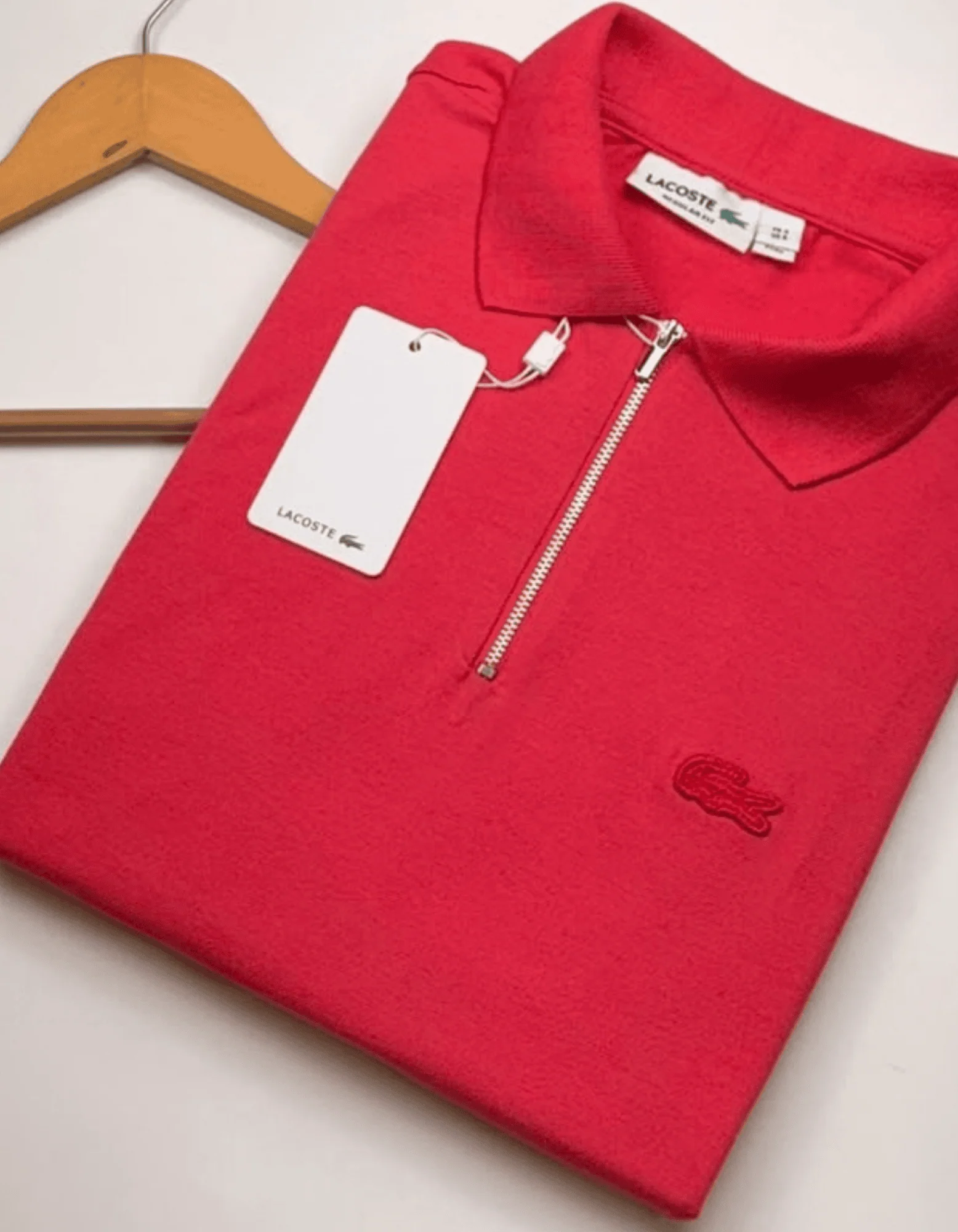 00183.webp Polo Elastano LAC Zíper Vermelho #CP480 - Imagem 1