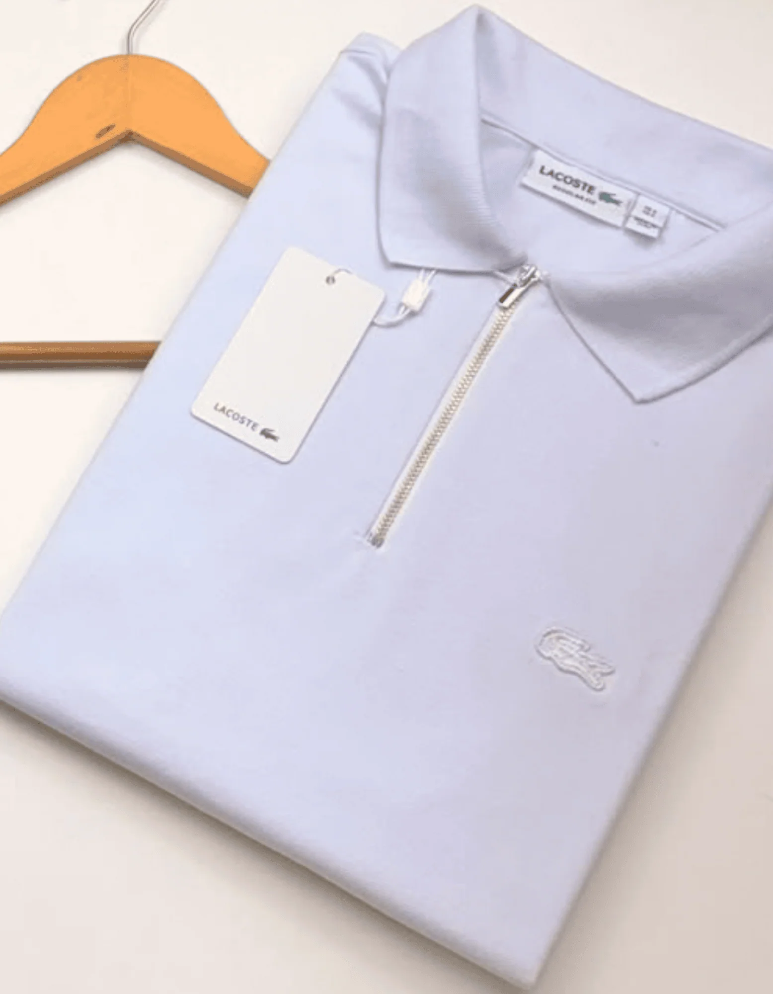 00185.webp Polo Elastano LAC Zíper Branco #CP478 - Imagem 1