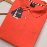 Polo Elastano H U G Relevo Off Salmão #CP475