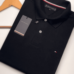 Polo Elastano T O M Classic Preto #CP472