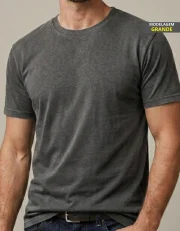 Kit 5 Camisetas Lisas Modelagem Grande Masculina - Imagem 4