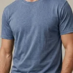 Camiseta Lisa Modelagem Grande Azul #d100