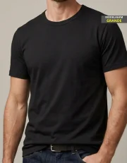 Kit 5 Camisetas Lisas Modelagem Grande Masculina - Imagem 2