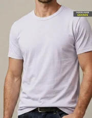 Kit 5 Camisetas Lisas Modelagem Grande Masculina - Imagem 6