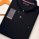 Polo Elastano T O M Classic Preto #CP467