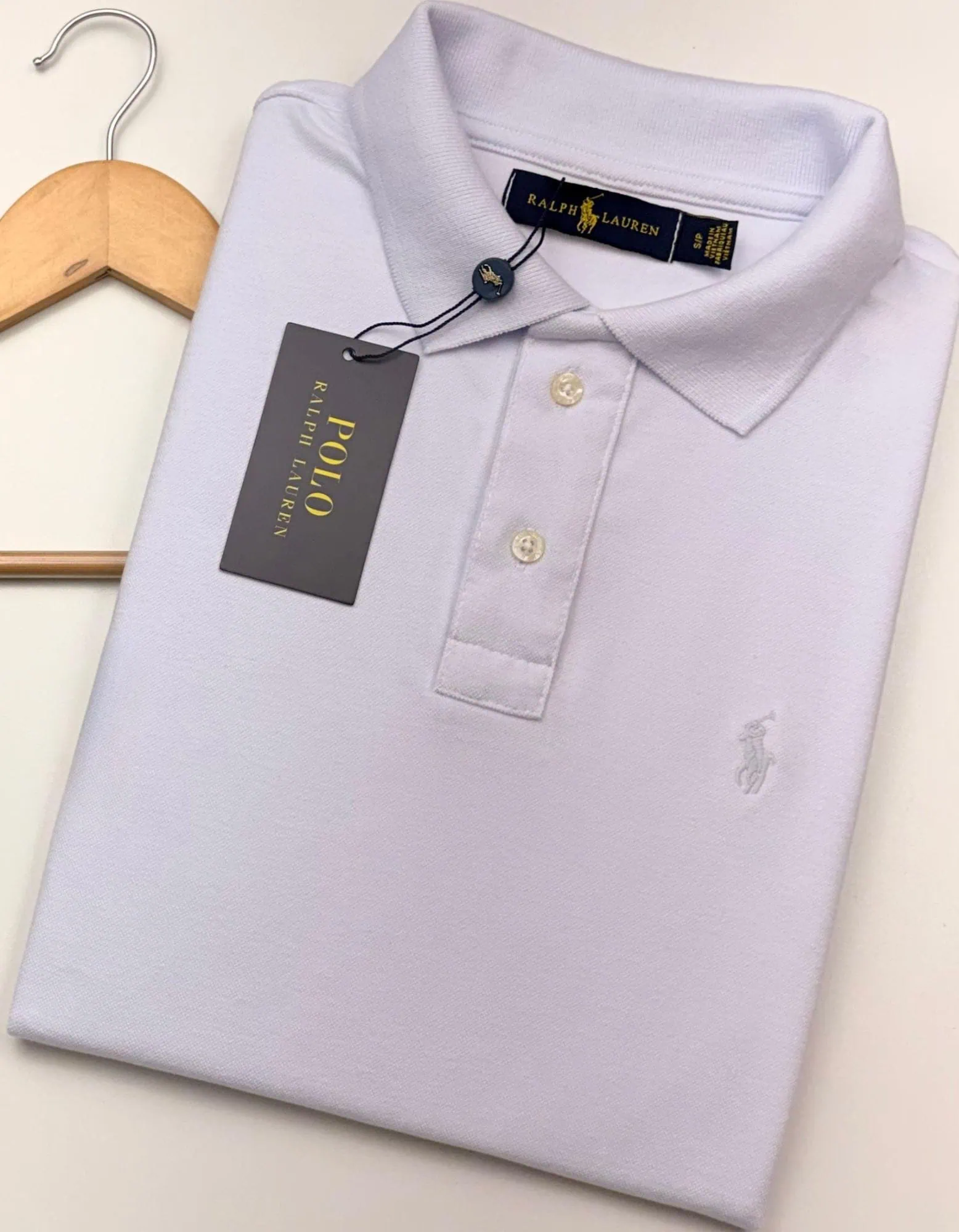 00320.webp Polo Elastano R A L Branco #CP451 - Imagem 1
