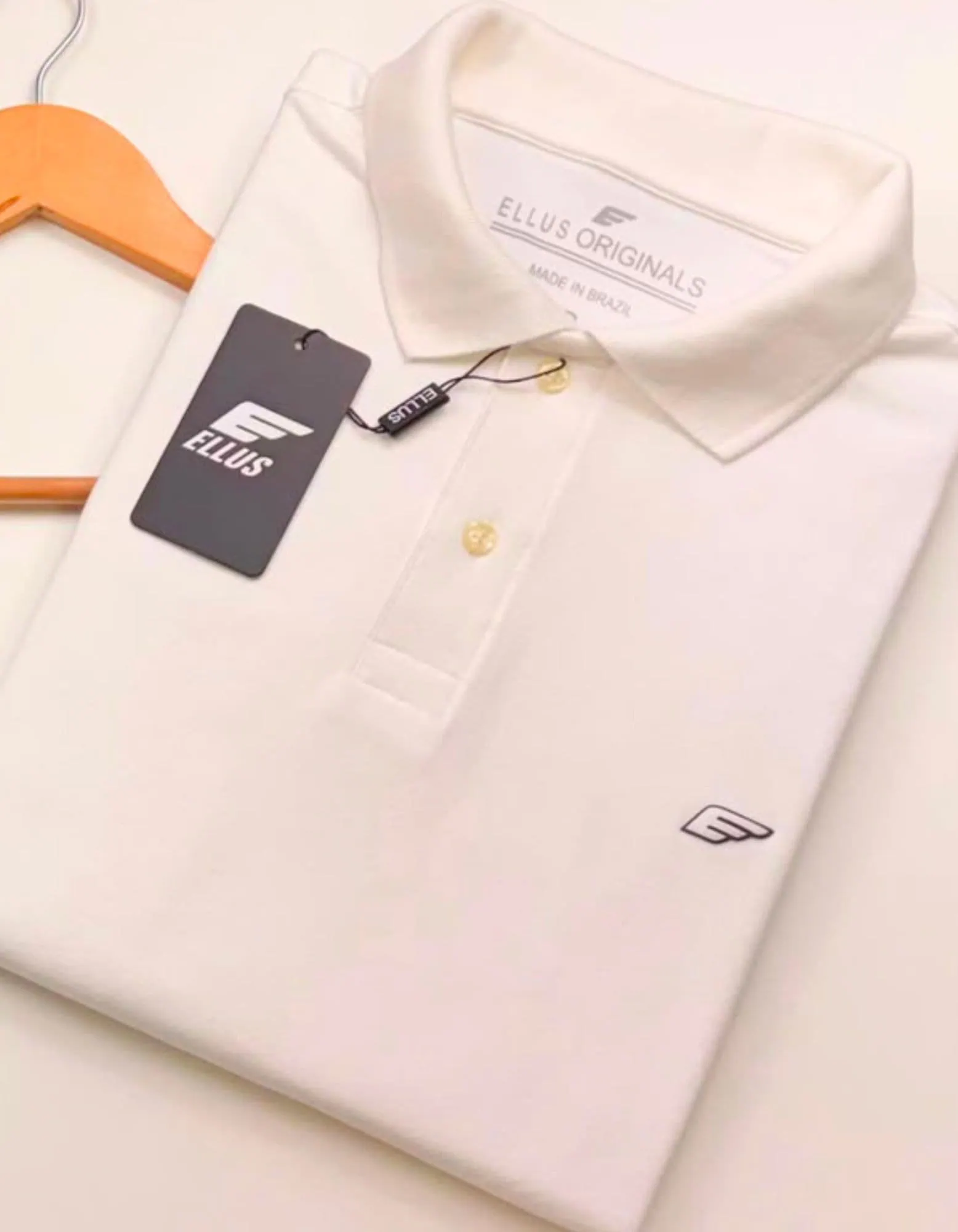 00345.webp Polo Elastano E L L Branca #CP434 - Imagem 1