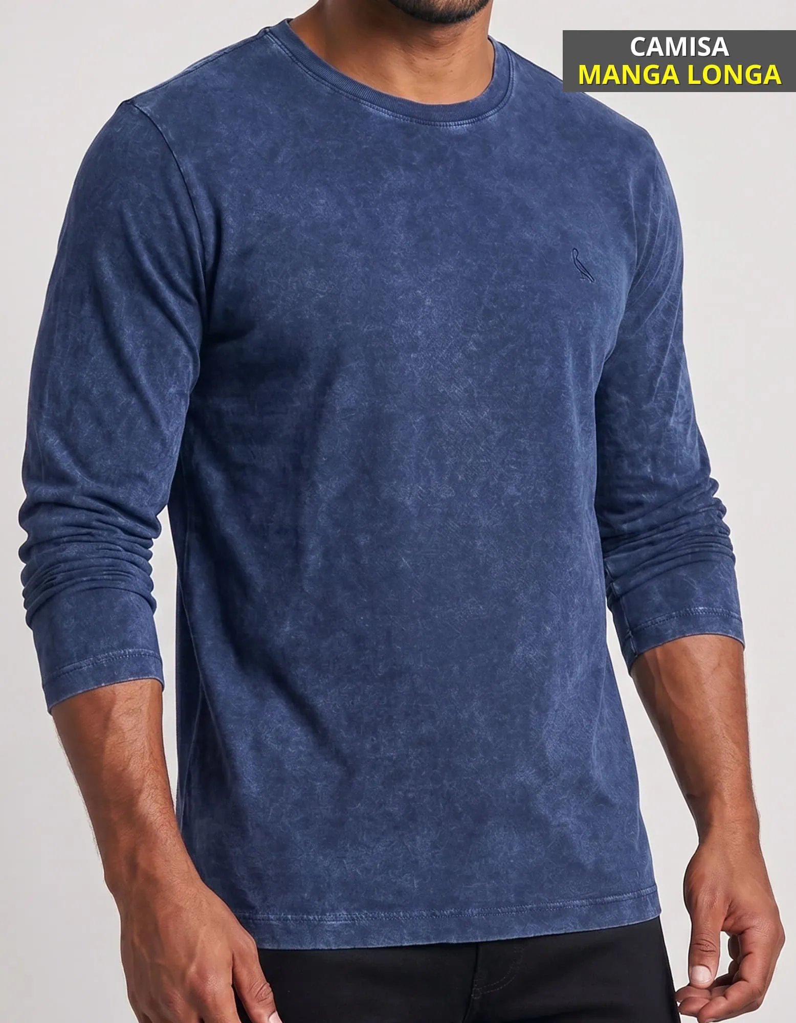 00438.webp Camisa Manga Longa Marmorizada #c613 - Imagem 1